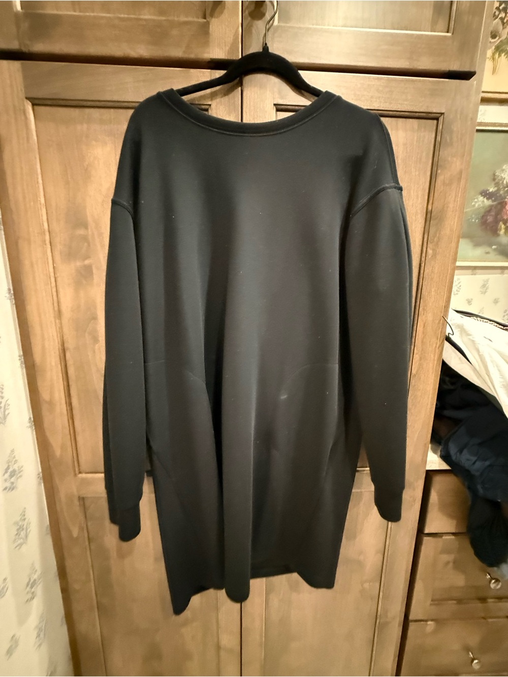SPANX Black Mini Dress Sweatshirt Style